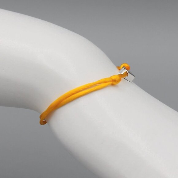 Jewelry heart yellow gold string bracelet adjustable fashion delicate brand new - Picture 6 of 6